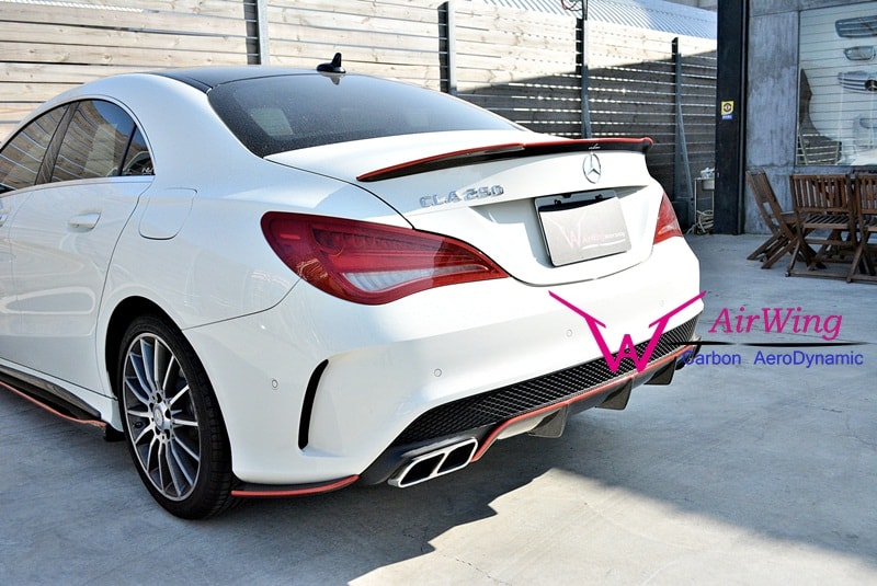 /Mercedes-Benz W117 CLA45 style carbon diffuser- big fin 4